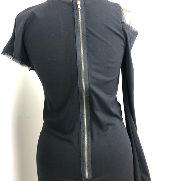 Christina Makowsky Black One Sleeve Dress - Picture 5 of 6